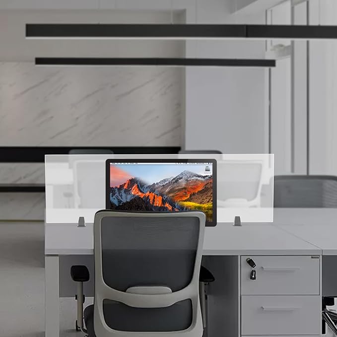Desk Divider, Acrylic Desk Privacy Panels, Privacy Desk Screen, Frosted Acrylic - Image 7