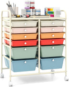 Giantex 12 Drawer Rolling Storage Cart Tools Scrapbook Paper Office School