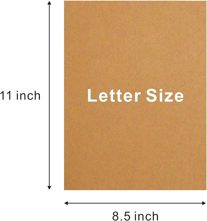 COLOURFUL US 120 Sheets Kraft Paper Letter Sized 120 GSM Brown Stationery Paper - Image 2