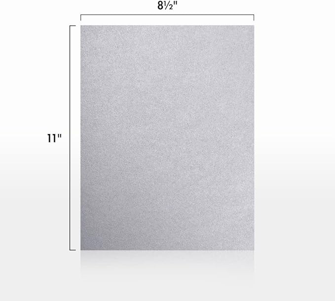LUXPaper 8.5" x 11" Cardstock | Letter Size | Silver Metallic | 105lb. Cover | - Image 2
