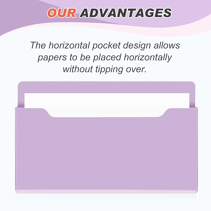 Magnetic Pocket File Holder Large File Folder Organizer Paper Mail Letters - Image 3