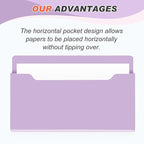 Magnetic Pocket File Holder Large File Folder Organizer Paper Mail Letters - Image 3