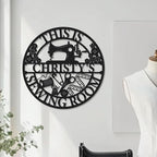 Personalized Metal Sewing Sign Wall Art Custom Sewing Room Name Signs Mother's - Image 2
