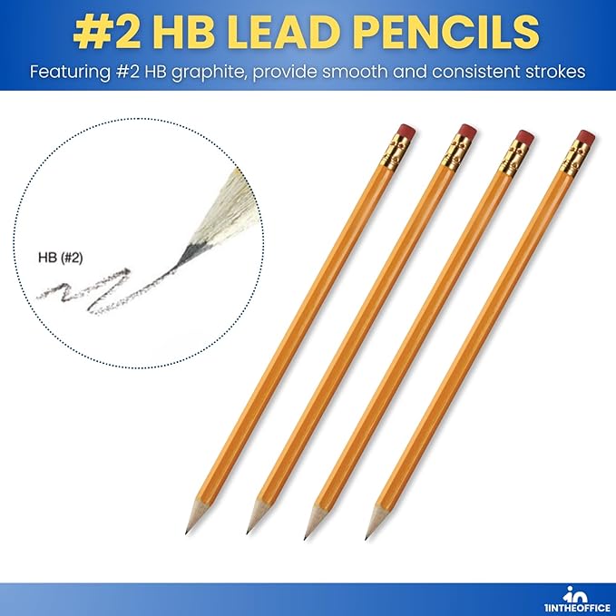 1InTheOffice Pre Sharpened Pencils #2, Pencils - Image 3