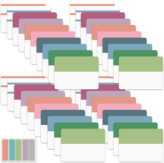 ELII 900 PCS Book Tabs 2 Inch Sticky Index Tabs, Colored Page Markers by OfficeArtCraftsProducts