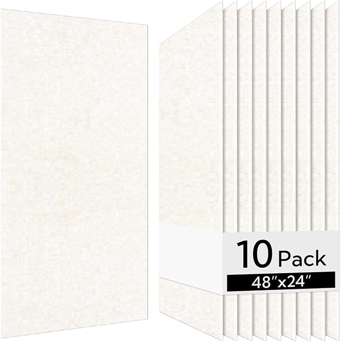 Olanglab Acoustic Wall Panels 10 Pack, 48 x 24 per Acoustic Panels Sound by Olanglab