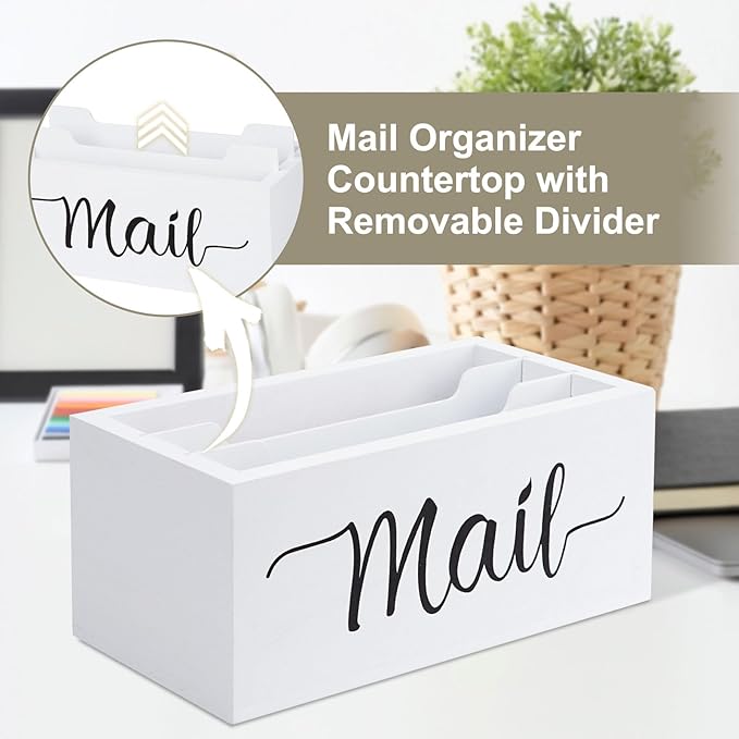 Desk Mail Organizer, Mail Organizer Countertop - Image 2
