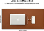 Desk Pad Blotter, Wolaile 36x17 in Large PU Leather Mouse Pad, Waterproof - Image 2