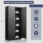 guizeeopo metal storage cabinet with adjustable shelves, garage, close-up detail