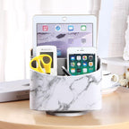 PUSU Leather 360°Rotatable Remote Control Holder, Nightstand TV Remote Caddy - Image 4