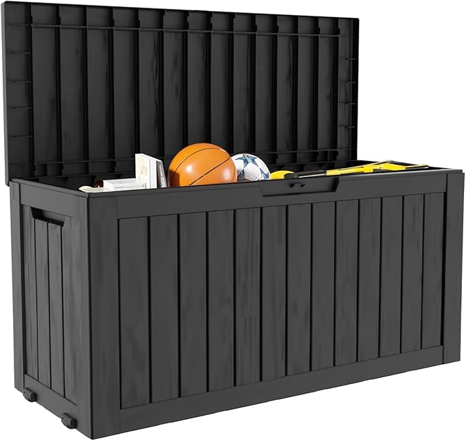 Yardgrace 90 Gallon Waterproof Outside Storage Box by Unknown