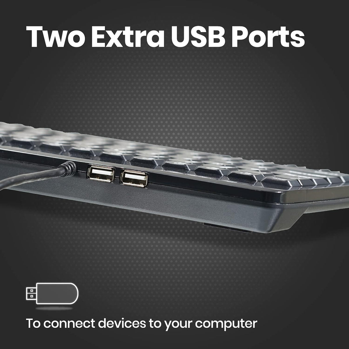 Perixx PERIBOARD-505H Wired Mini Keyboard with Built-in Trackball, 0.55 Inch ...