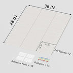 Neatsure Large Cork Board for Wall, 12 Panels Felt Tiles Tack Push Pin Board - Image 3