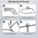 2 Pack Photography C Stand: 100% Stainless Steel - Image 4