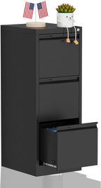 3-Drawer File Cabinet with Lock, Metal Vertical Filing Cabinets by MetalStorageCabinet