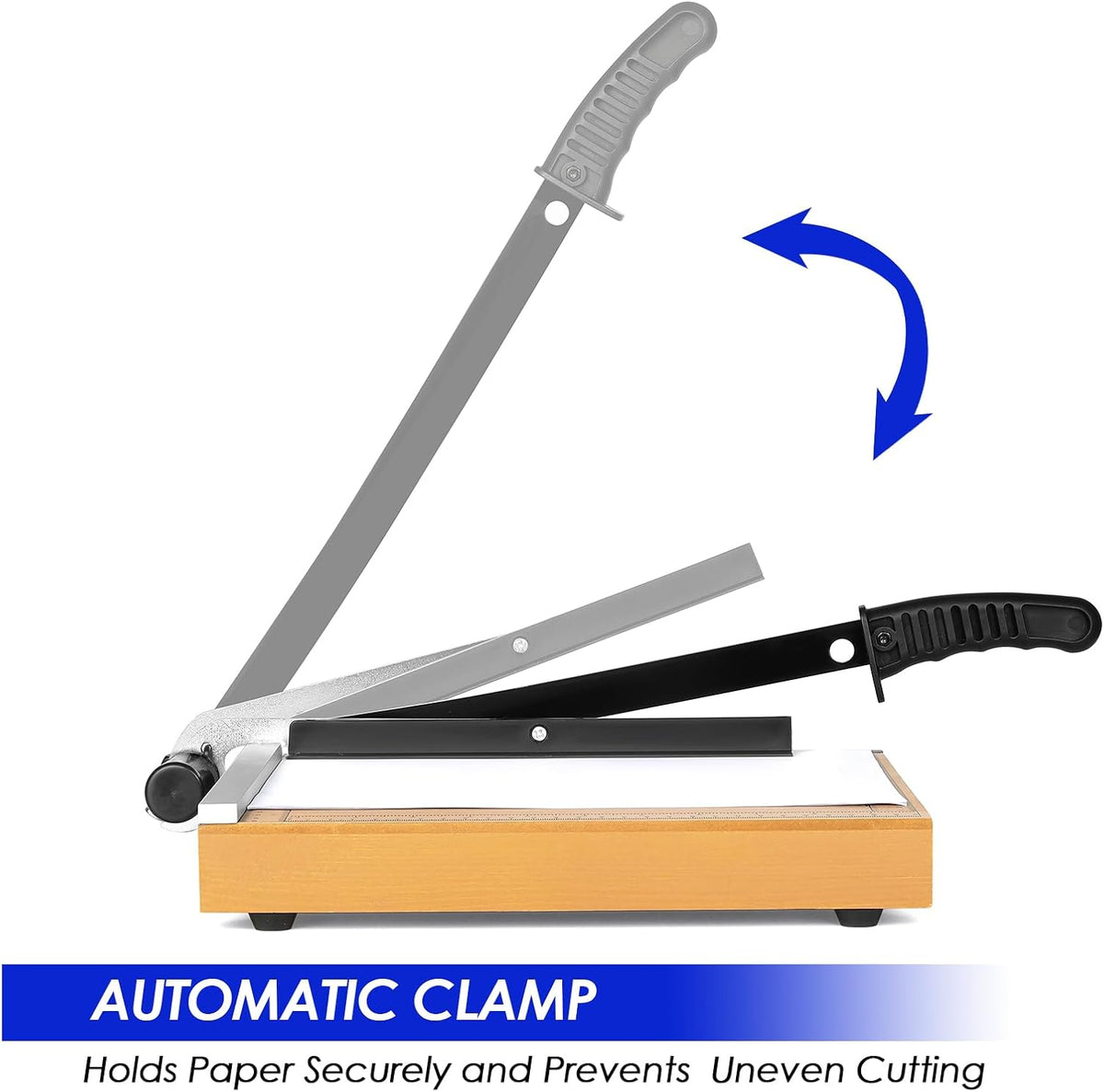 CreGear 12" Wood Paper Cutter, Heavy Duty Trimmer Cuts 12-16 Sheets