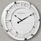 Presentime & Co 10" Farmhouse Series Wall Clock, Shiplap Style, Raised 3D - Image 3