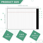 Legal Pads 5 x 8 Inch Notepad, 8 Pack Note Pads College Ruled Perforated Memo - Image 2