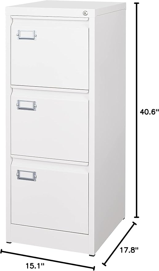BYNSOE 3 Drawer File Cabinet - Image 3