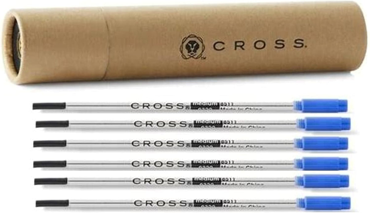 Cross Classic Blue Medium Ballpoint Ink Refills for Cross Ballpoint Pens, 6ct...