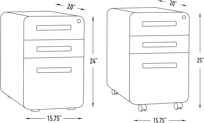 Laura Davidson Furniture Stockpile 3 Drawer File Cabinet - Image 3