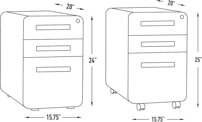 Laura Davidson Furniture Stockpile 3 Drawer File Cabinet - Image 3