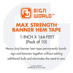 AJ Sign World 1" MAX Strength Banner Hem Double Sided Permanent Tape - Image 5