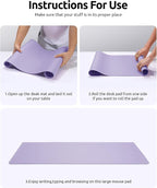 YSAGi Leather Desk Protector, Office Mat, Large Mouse Mat, Non-Slip PU Leather - Image 9