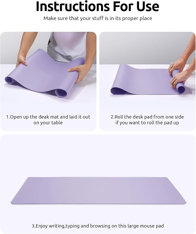 YSAGi Leather Desk Protector, Office Mat, Large Mouse Mat, Non-Slip PU Leather - Image 9