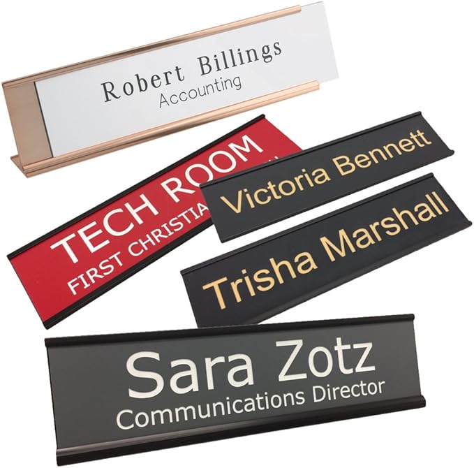 Made in USA Personalized Desk Name Plate – Custom Engraved Office Sign by GriffcoSupply