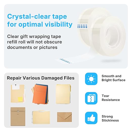 OWLKELA 36 Rolls Transparent Tape Refills, All-Purpose Transparent Glossy Tape - Image 5