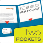 Oxford Twin-Pocket Folders, Textured Paper, Letter Size, Light Blue, Holds 100 - Image 2