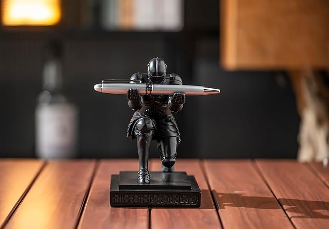 Amoysanli Knight Pen Holder Desk Organizers and Accessories Desk Decor Resin - Image 5
