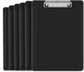 Black Clipboards, PANDRI 6 Pack Plastic Black Clipboards by PANDRI