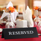 6 Pieces Plastic Reserved Table Sign Table Tent Wedding Guest Reservation Seat - Image 5