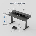 Klicelor 55 Inch Electric Standing Desk - Image 3