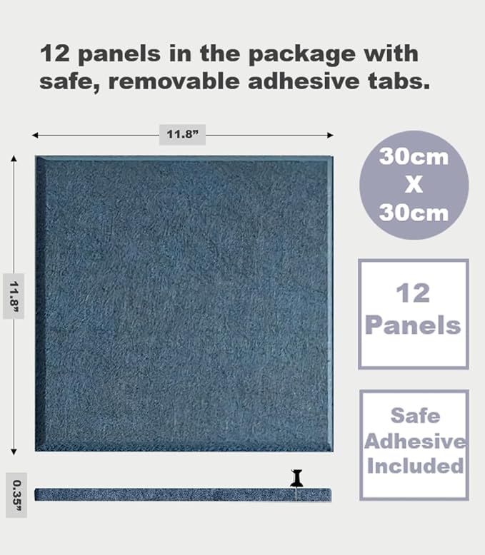 DECORITA Blue Felt Bulletin Board 47"x35" | Large Cork Bulletin Board - Image 4