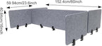 ReFocus Raw Clamp-On Acoustic Desk Divider Mounted Privacy Panel Set – Reduce - Image 2