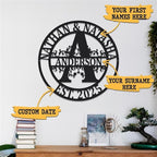 Custom Metal Signs | Personalized Monogram Name Sign | Outdoor Wall Art - Image 3