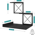 ELITEROO Wood Desktop Shelf, 3 Tier Desk Shelves Small Bookshelf Organizer - Image 3