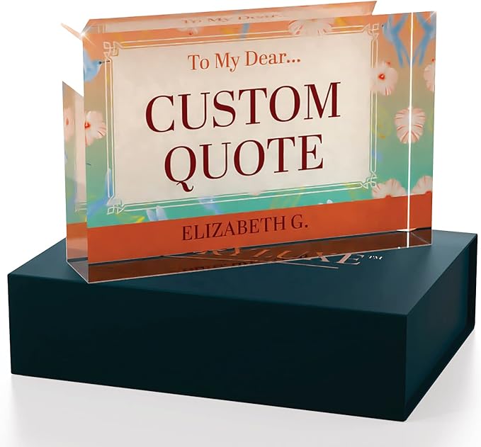 Personalized Gifts, Custom Quote Block Letter Board, Crystal-Clear Acrylic - Image 3