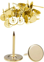 Gold Heavy Duty Thumb Tacks, Extra Long Push Pins by lengedhope