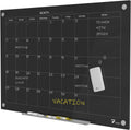 TOWON 47 x 35 Inch Glass Dry Erase Board Reminder, Magnetic Whiteboard Calendar