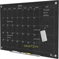 TOWON 47 x 35 Inch Glass Dry Erase Board Reminder, Magnetic Whiteboard Calendar by TOWON