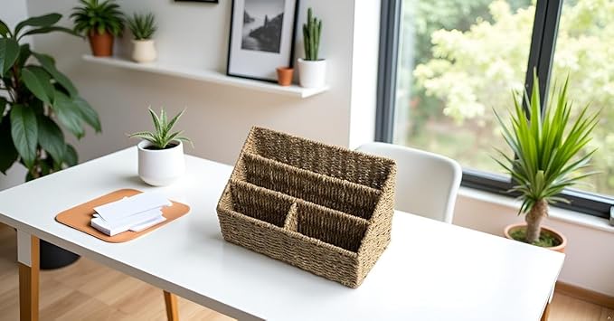 KOLWOVEN Magazine Display Holder- Mail Organizer Countertop- Mail Holder l Bill - Image 6