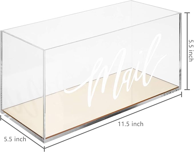 MyGift Clear Acrylic Tabletop Mail Organizer Box - Image 5