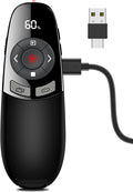 USB C Rechargeable Presentation Clicker Wireless Presenter Remote by DinoFire