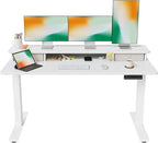 FEZIBO 63 x 28 Inch Deeper Height Adjustable Electric Standing Desk by FEZIBO