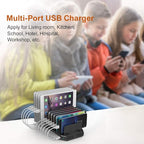 Alxum 60W 10 Port USB Charging Station Multiple Charger Station, USB Organizer - Image 5