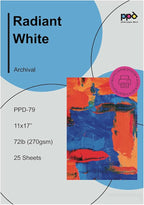PPD Inkjet Photo Rag Fine Art Giclee Archival Radiant White Paper 11x17" 72lbs by PhotoPaperDirect
